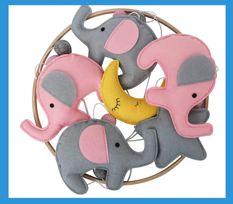 Baby Musical Crib Mobile Infant Bed Decoration Toy Hanging Rotating Bell with Melodies Dual Purpose