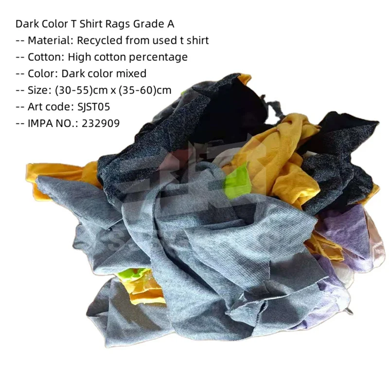A GRADE Cut reused Trapo Industrial DARK COLOR TERRY FABRICS 100% COTTON WIPING RAGS FOR CLEANING FROM  GARMENT FACTORY