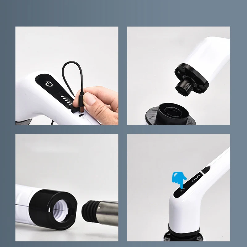 Manufacturer OEM ODM Handheld Flooring Scrubber Li-ion Electric Spin Scrubber Cleaning Brush