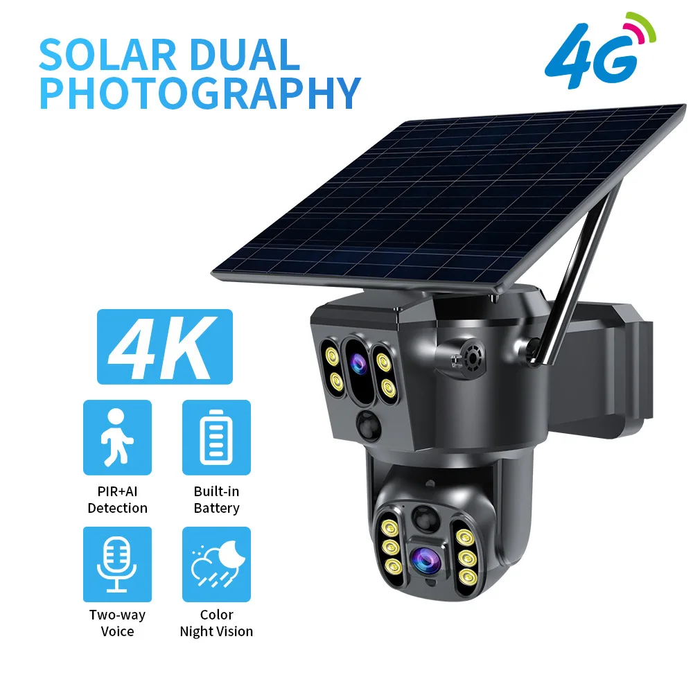4G V360PRO Солнечная Камера уличная замкнутая Батарея Безопасности горячая Распродажа Ptz Беспроводная камера для сада во дворе