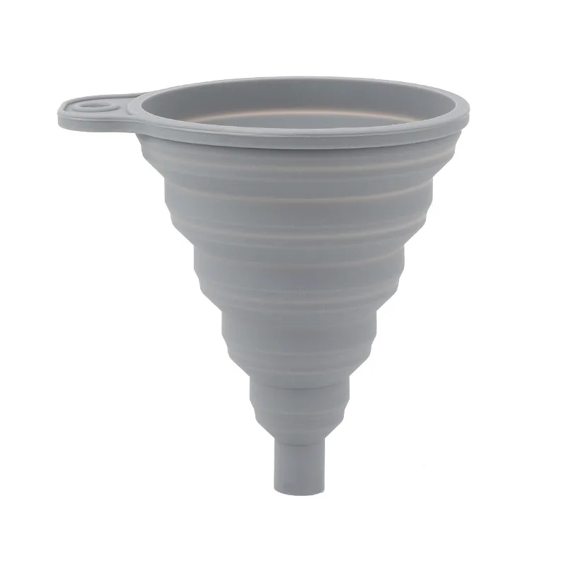 Collapsible Portable Food Grade Silicone Folding Funnel Eco-friendly Kitchen Funnels for Bottles Kitchen Accessories