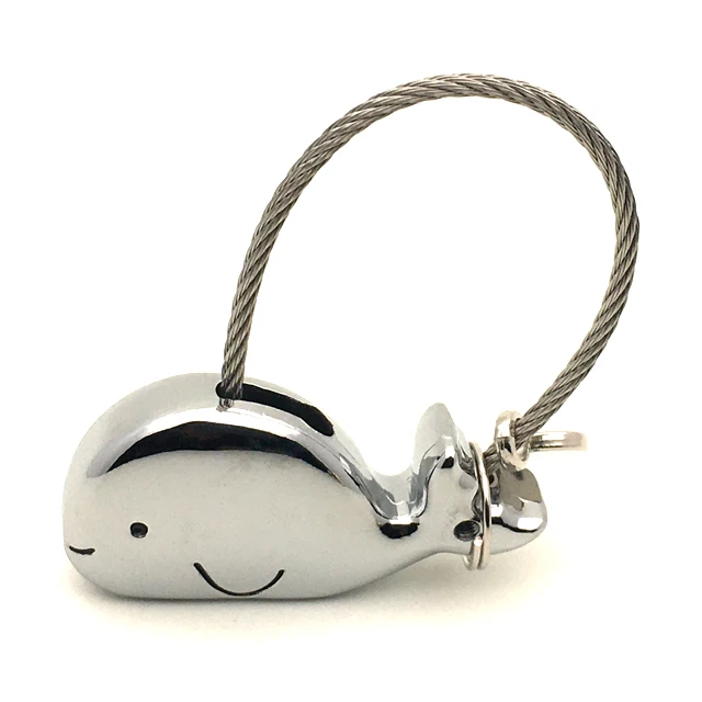 Fish Shape 3D Keychain Metal Whales Animals Couples Love Keyring