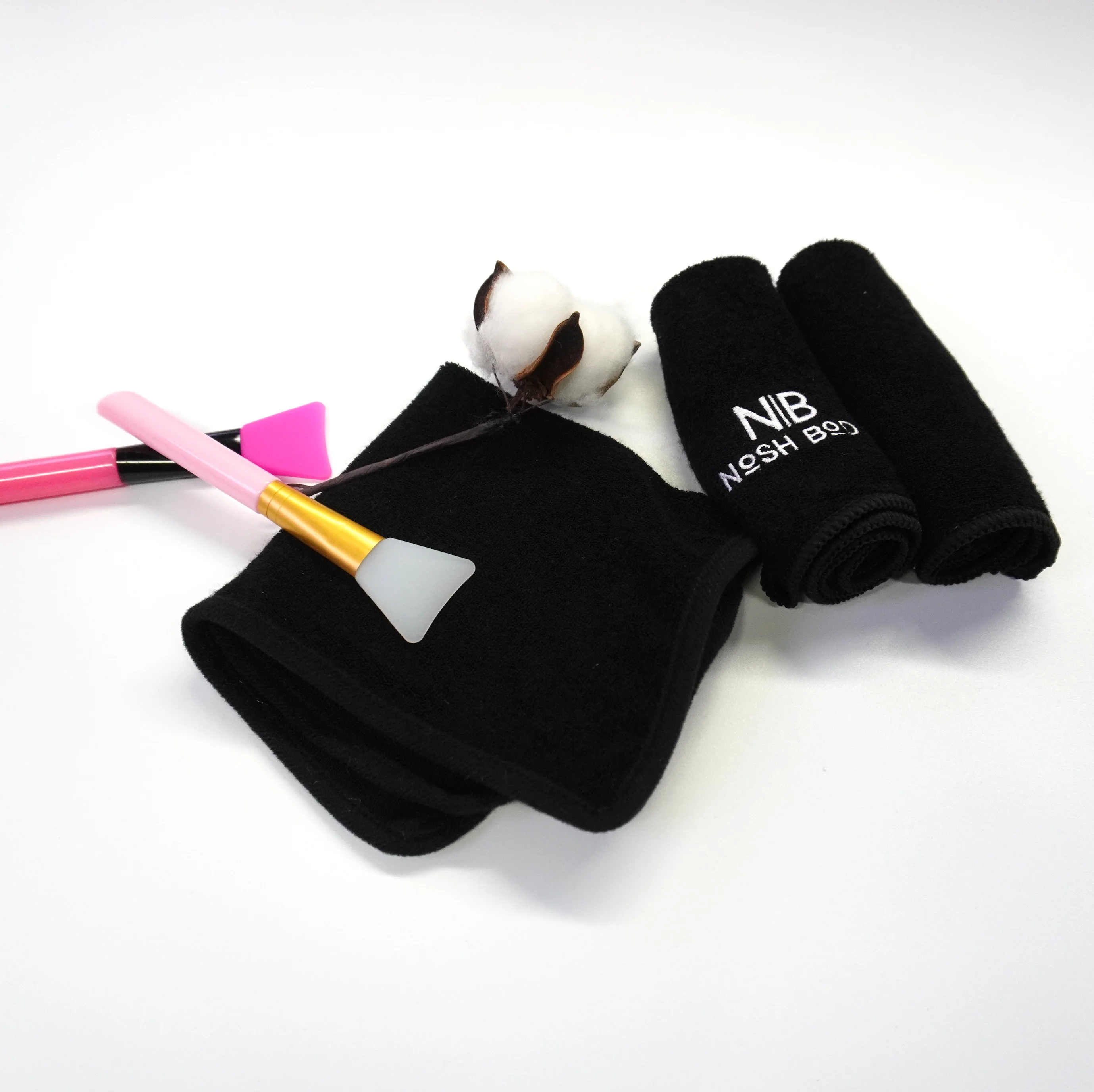 black bamboo terry Cleaning Facial Organic makeup remover cloth towel