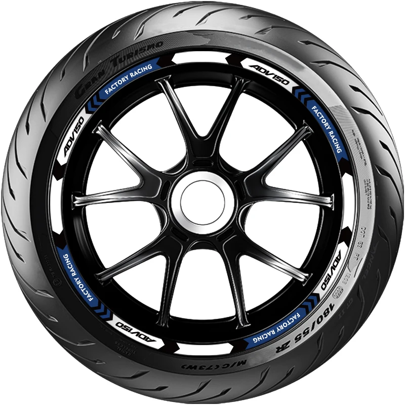 14 inches wheels decals reflective strips rim wheel sticker for honda adv 150 motorcycle