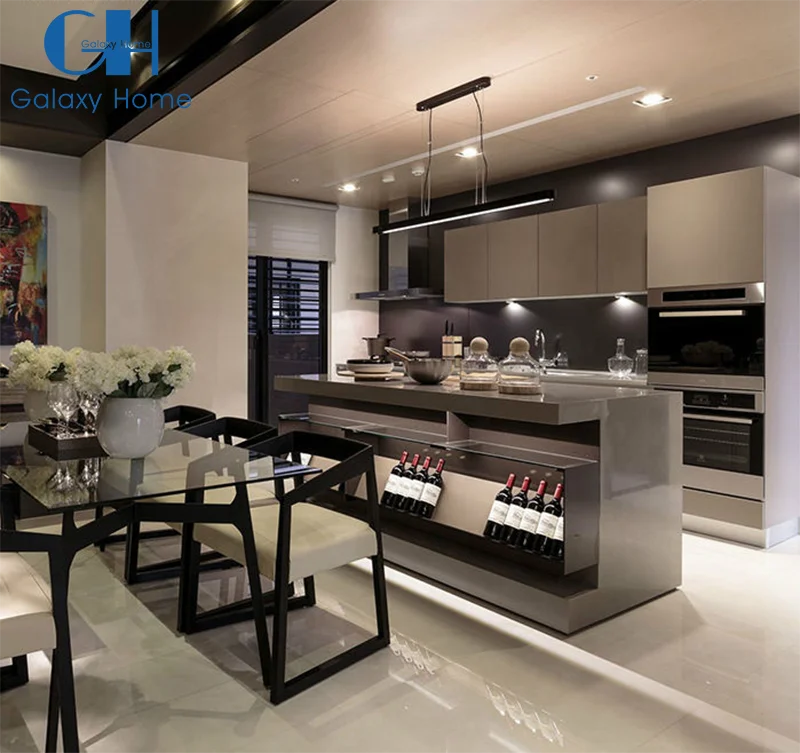 Дешевые австралийские белые лаковые матовые стеклянные кварцевые кухонные островные шкафы производство