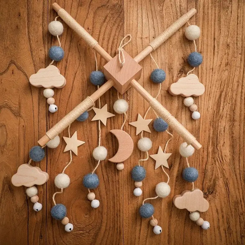 Детская кроватка/кроватка Звездная ночь мобиль деревянный и войлочный мобильный детский Декор