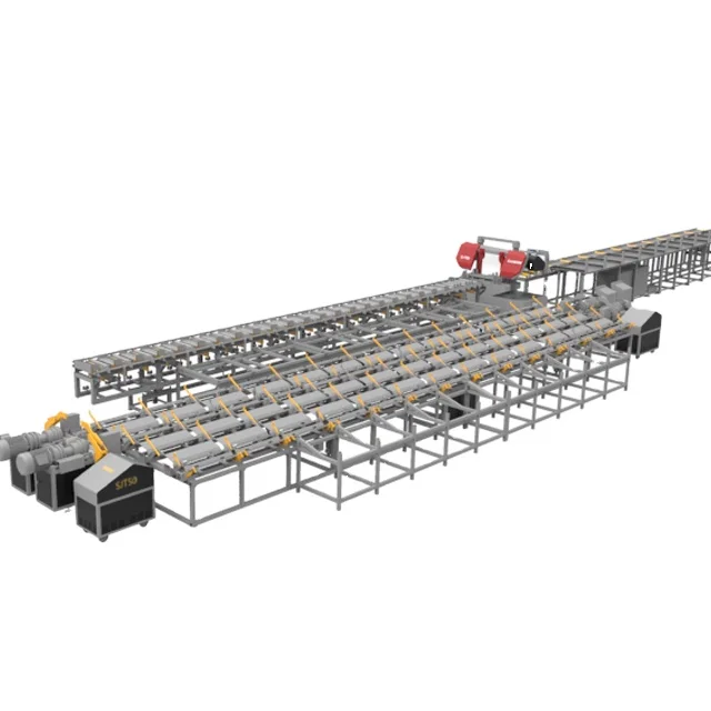 High Speed 16 - 50 mm CNC Steel Bar Shear Line Rebar Cutting Line Cut To Length Line Factory Supply With CE Certificate