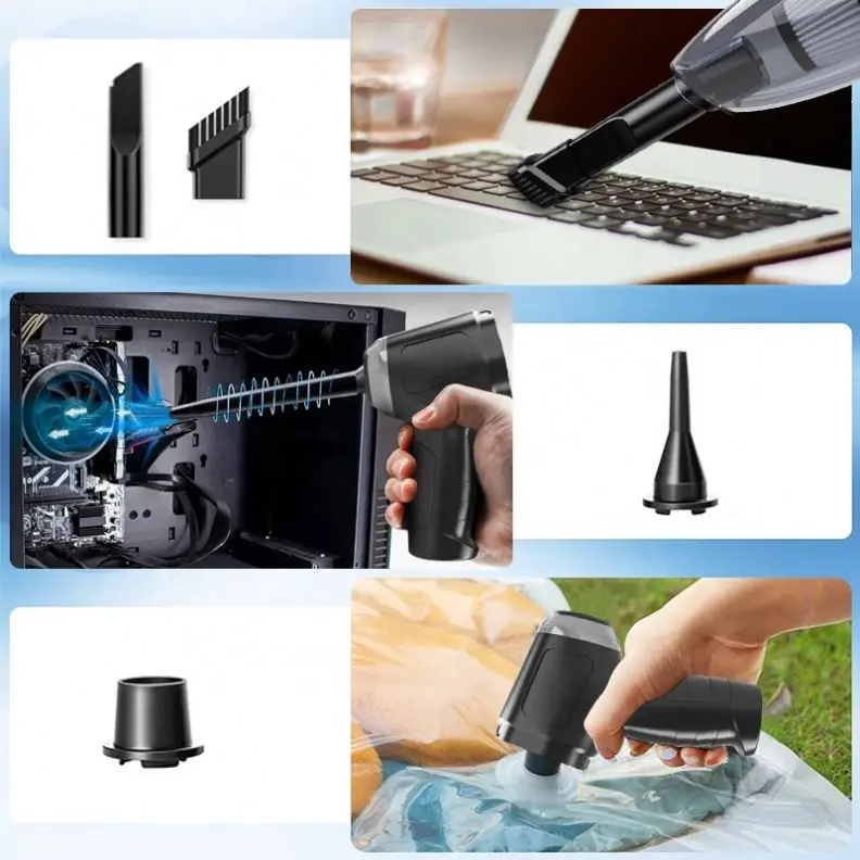 Cordless Car Vacuum Cleaner 3 in 1 Handheld Vacuum Cleaner, Electric Air Duster, Air Pump for Cleaning Car Office Home