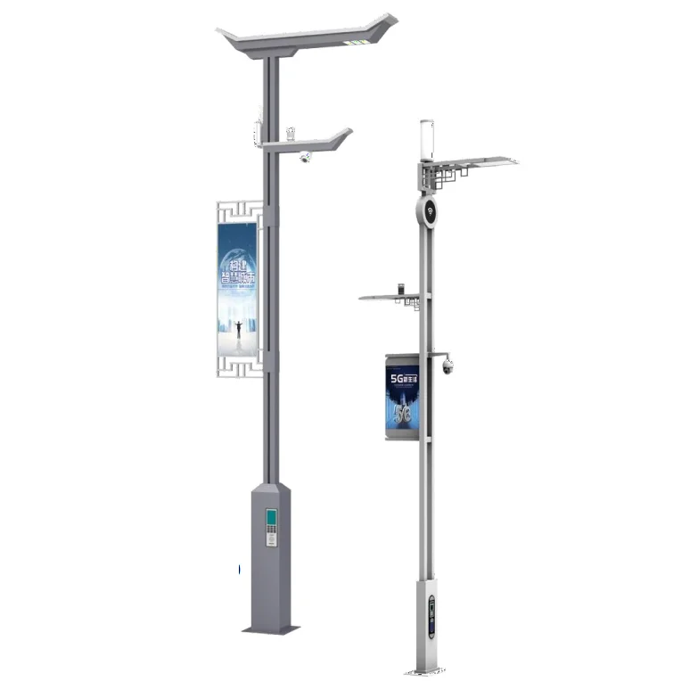 Outdoor Multifunction Smart Street light Smart Pole with Light EV Charger WIFI Camera SOS Etc for Street