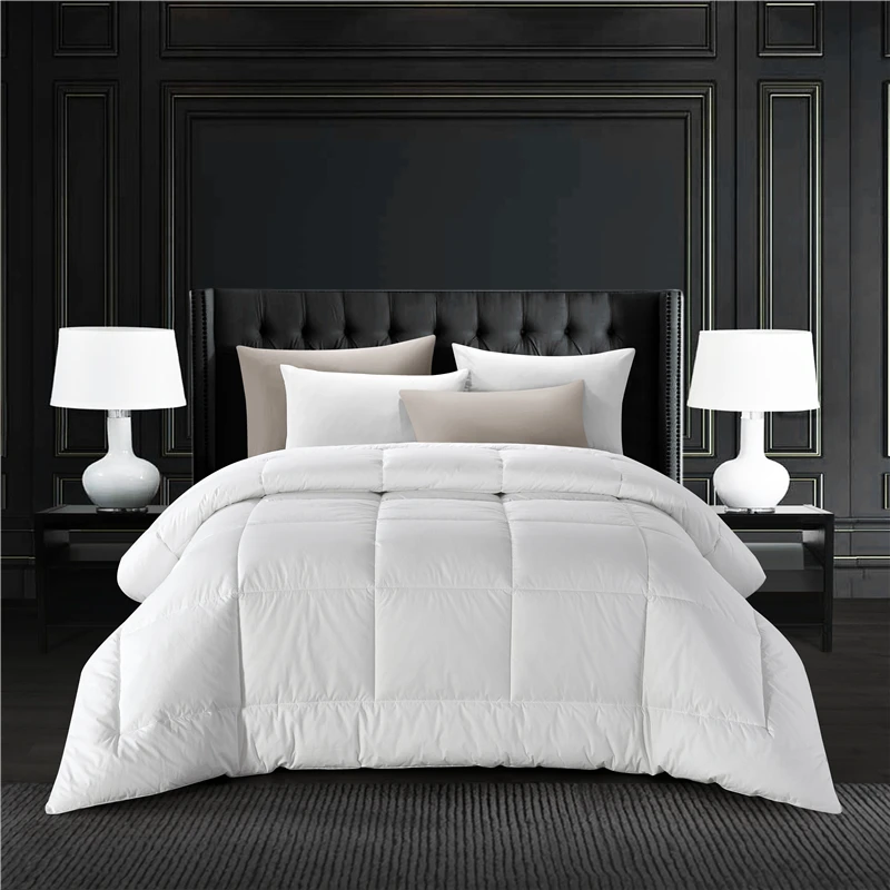 Hotel style 100% cotton duvet quilt set hotel duvet insert white down feather duvet inner bedding quilt
