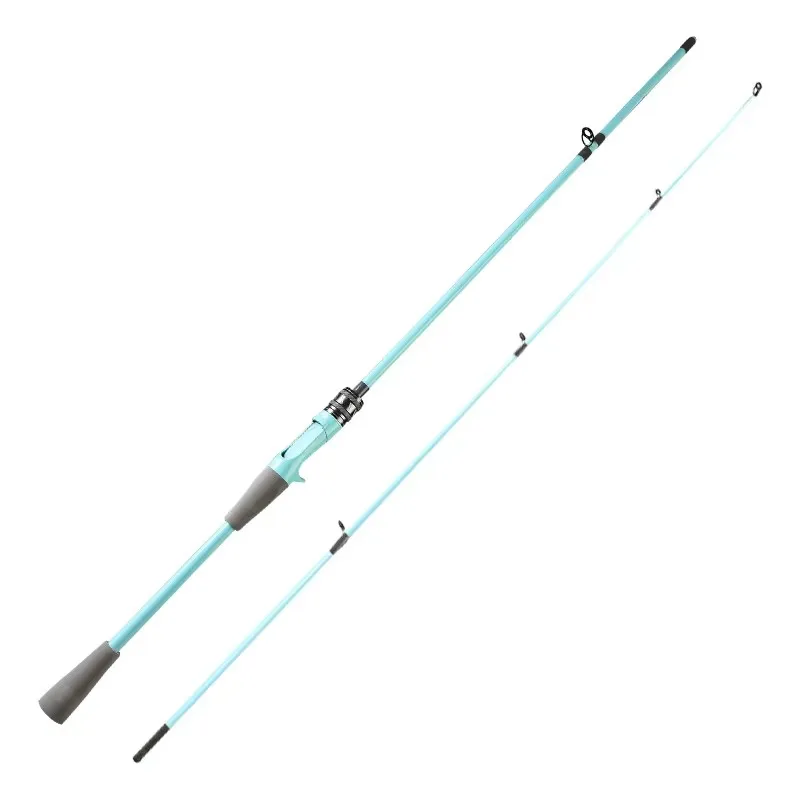 Palmer 1.8m 2.1m Carbon Fiberglass Baitcasting Reel and Rod Combo Slow Action EVA Handle for Carp and Bass Fishing