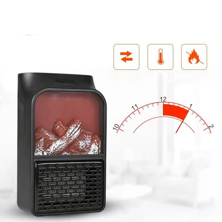 Portable Small Electric Heater Plug-in Wall Socket Remote Control Warmer Adjustable Thermostat Home Heater Warmer