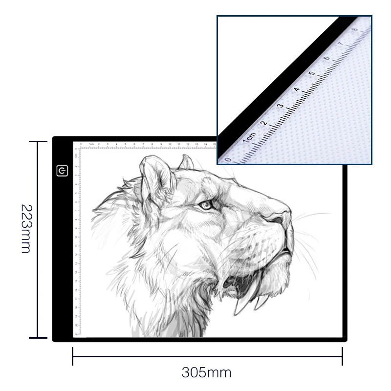 Светодиодная панель для трассировки, портативная Светодиодная панель a4 для трассировки, лайтбокс, панель a4 с сенсорным управлением, питание от USB-кабеля