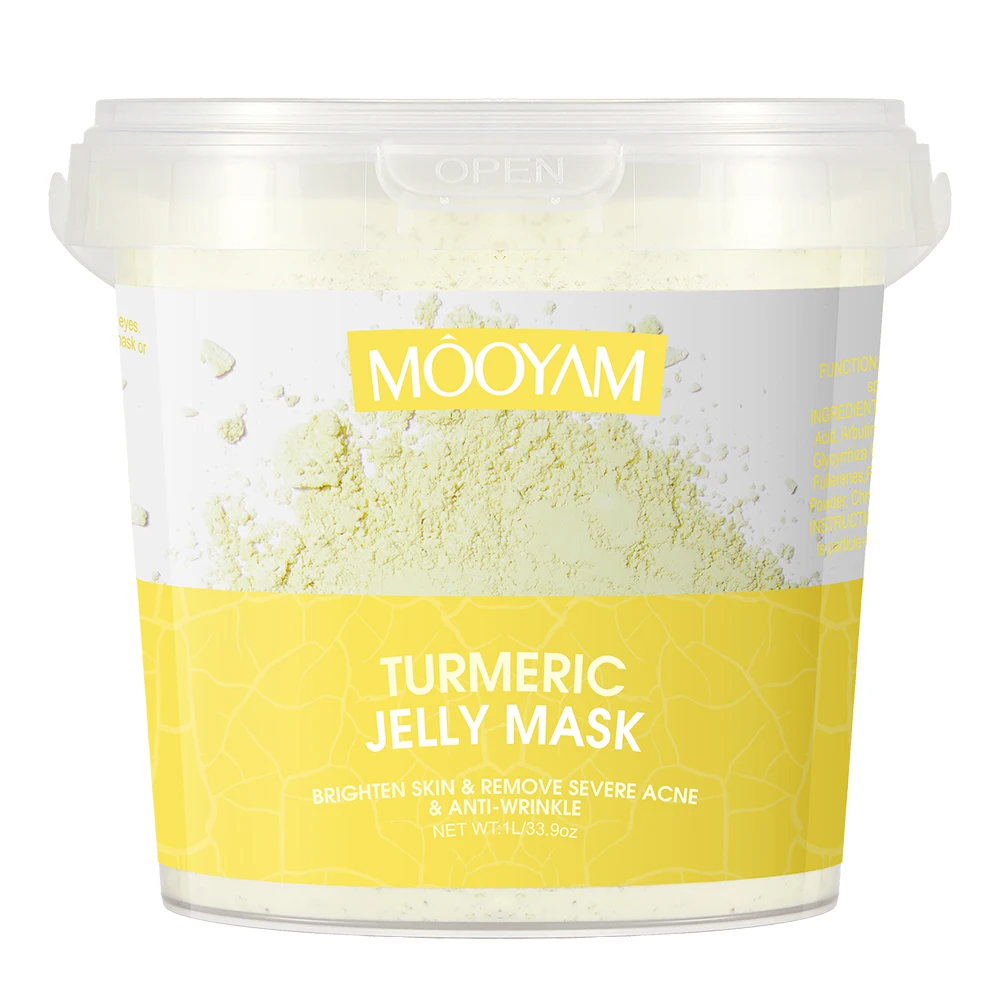 1L Lemon Jelly Mask Face Peel Off Moisturize Whitening MOOYAM 10 Flavors Jelly Clay Facial Clay Powder Jelly Mask