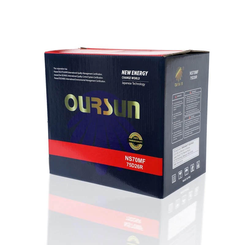 Оптовая продажа 55D23R/L MF 12V 50AH высокое качество не требует обслуживания автомобильного аккумулятора