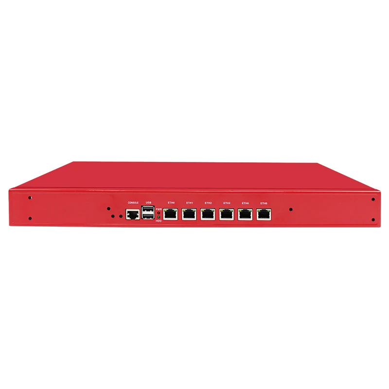 BKHD 989Red 1U Rackmount Firewall Core i3 i5 i7 6x1Gb Ethernet Commerce Household Network  Management Pfsense MikROS SophosFW