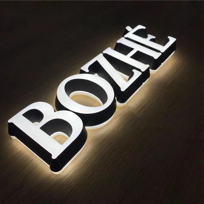 OEM ODM 3D Alphabet Letter Backlit Sign Light Acrylic Signboard Board Business Signs Logo Outdoor Signage Led Illuminated Signs