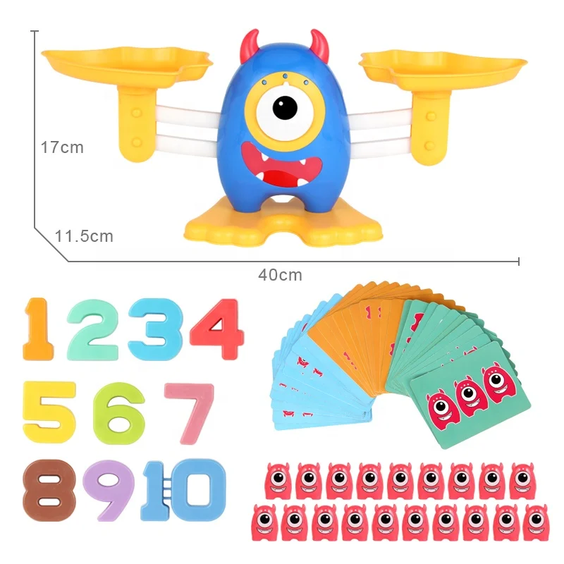 Kindergarten Early Montessori Toddle Mathematical Educational Toy Balance Counting Math Game Toys For Kid