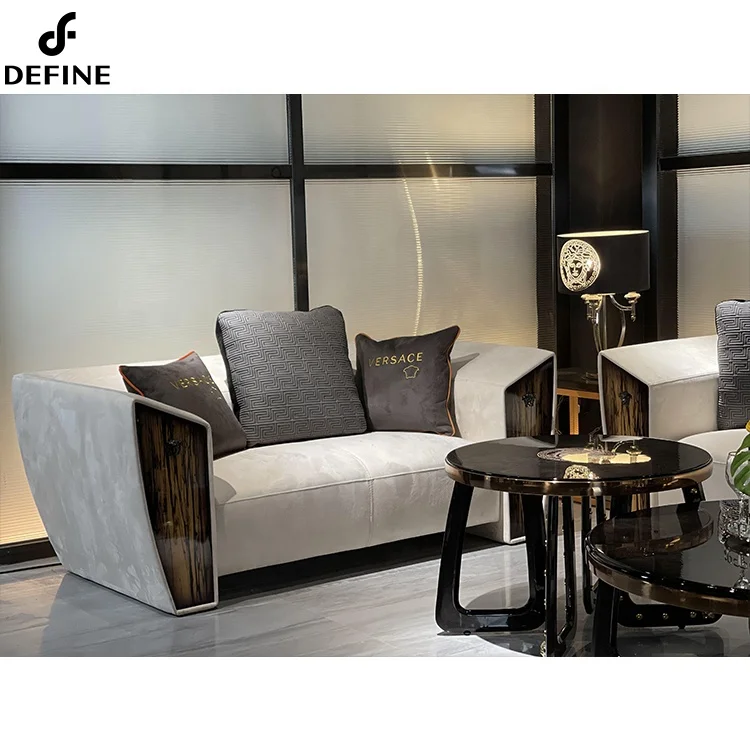 Factory Direct Supply Modern Living Room Furniture Couch 4 seater linen sofa for home furniture