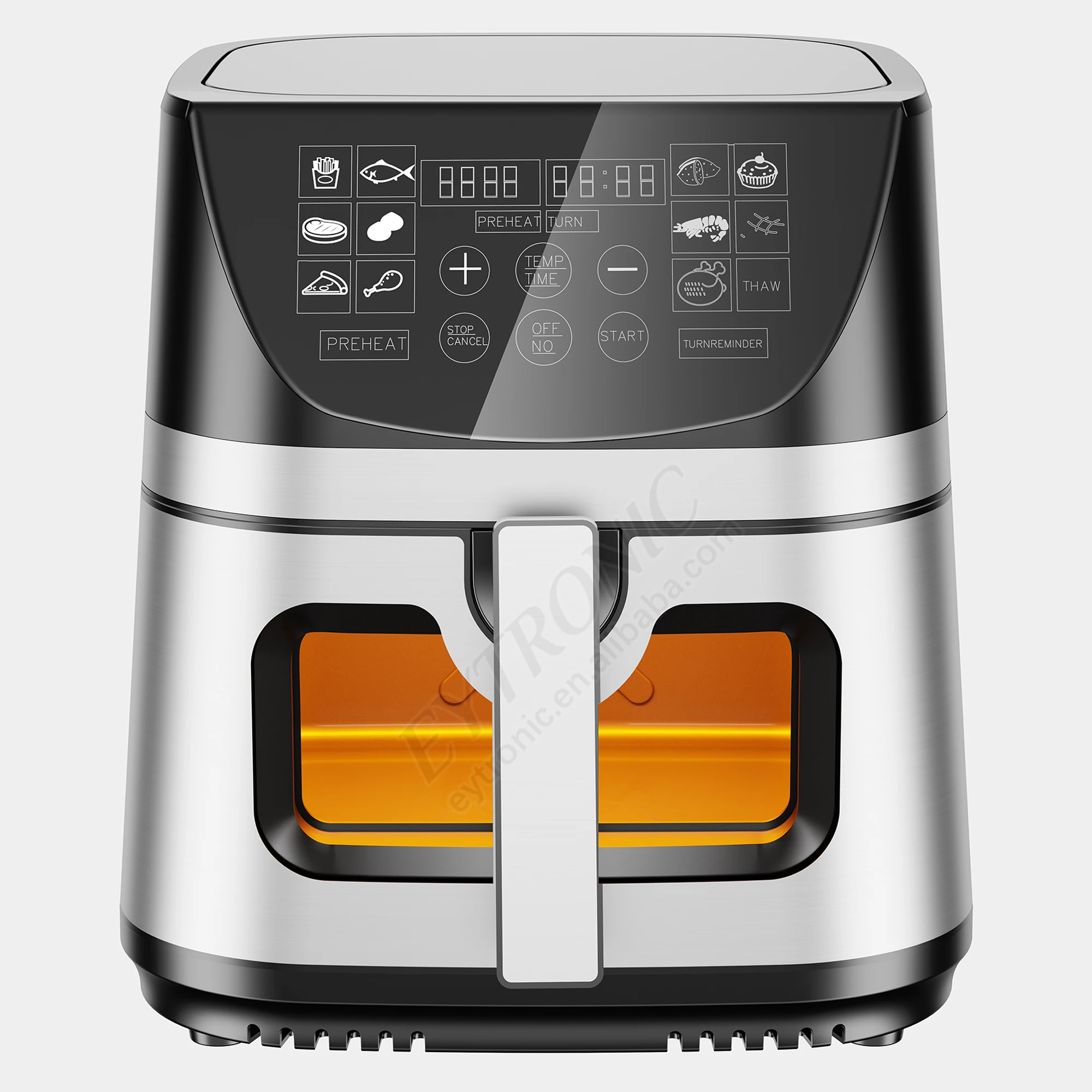 2024 6L 7L 8L 10L freidora de aire Factory selling directly black 6.5L 8L smart air fryer digital air fryer with two elements