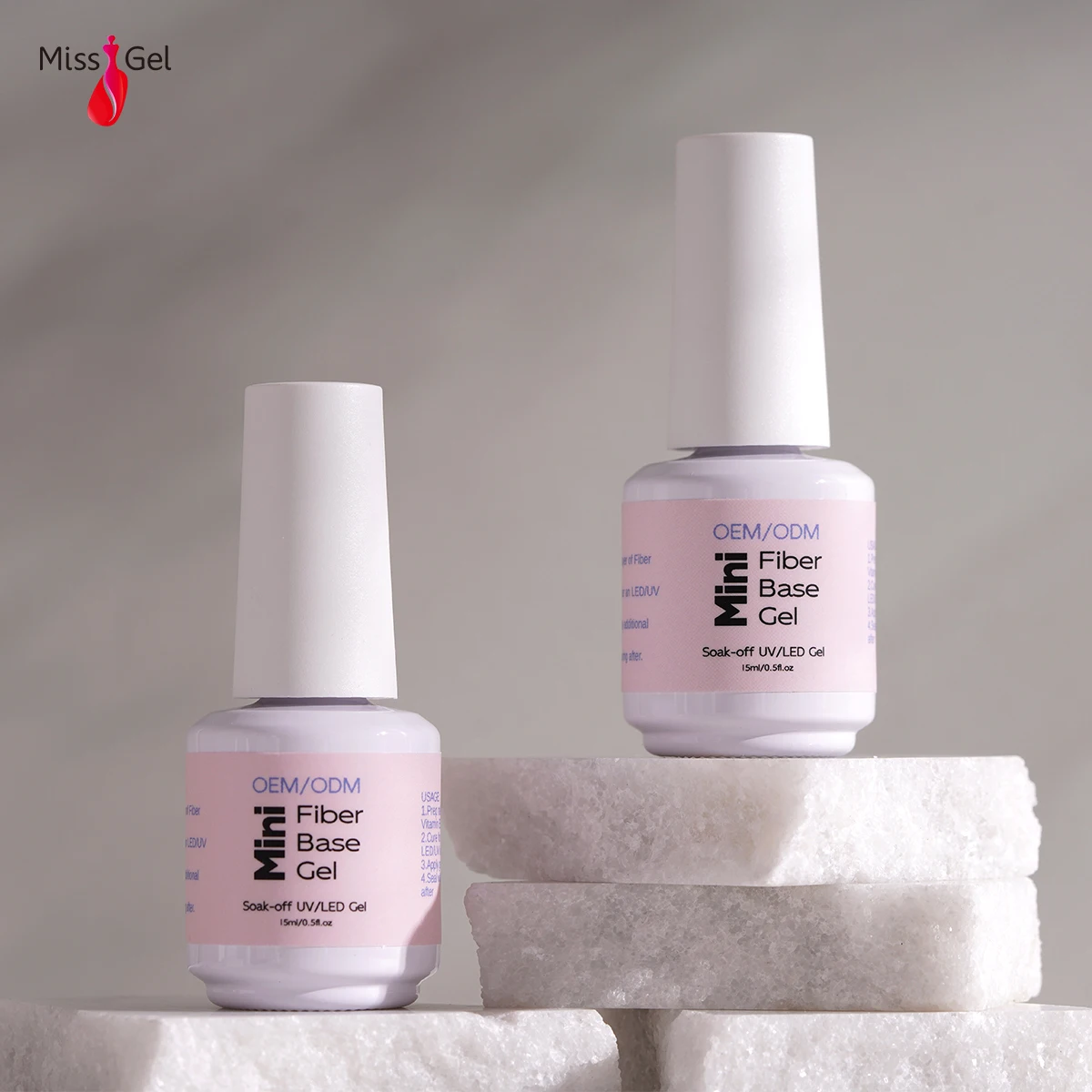 Missgel Low Price Base Gel High Quality Fiber Color Base Gel  Harden Reinforce Repair Nails Fiberglass Stronger Nail Base Coat