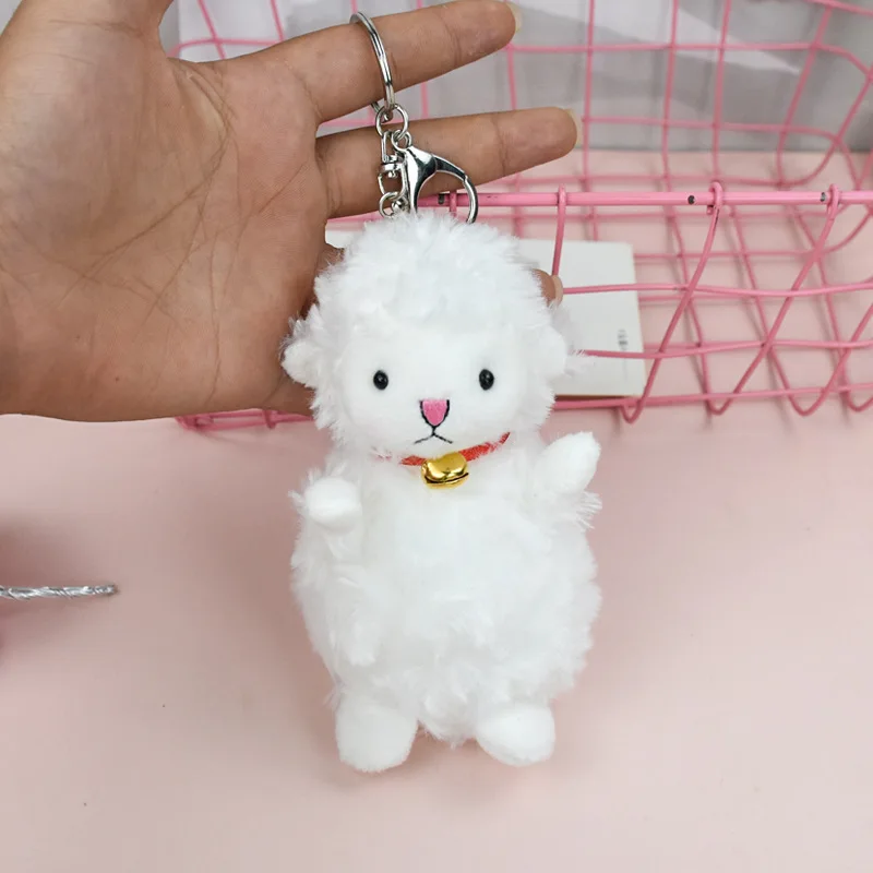 Wholesale Lovely White Sheep Plush Keychain Cute Keychain Charms For Purse Bags