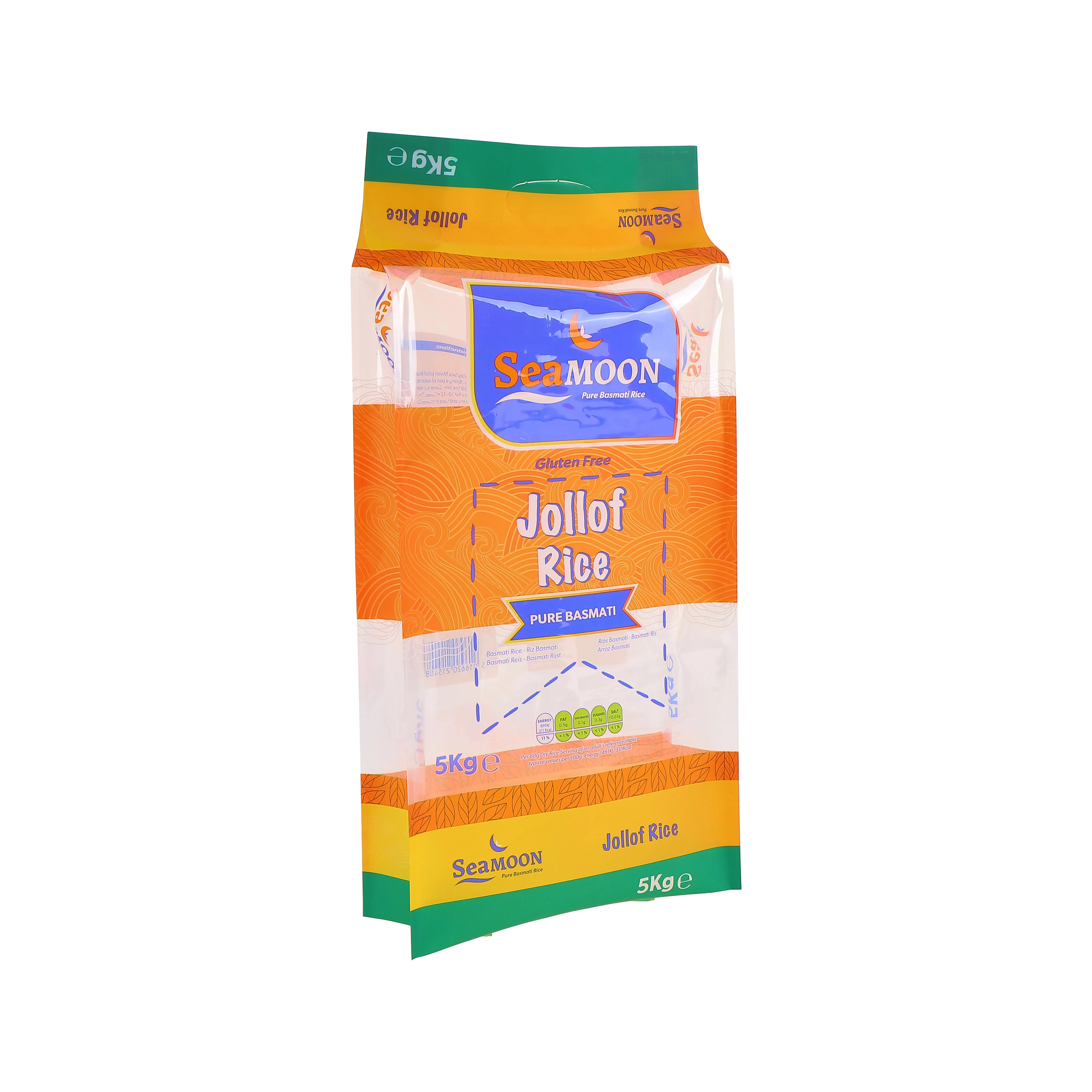 Custom Printed Plastic Handle Food Packaging Nylon 5KG 8KG 10KG 20KG Rice Packaging Bag