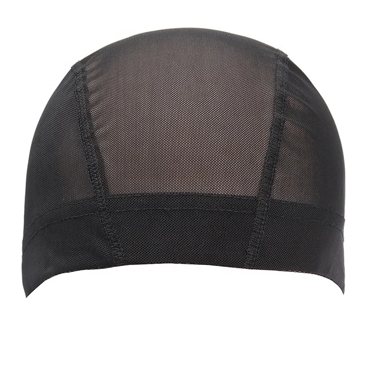 Custom Logo Japanese Mesh Wig Cap Black Dome Stretchable Thin Weaving Cap Breathable Mono Hairnet