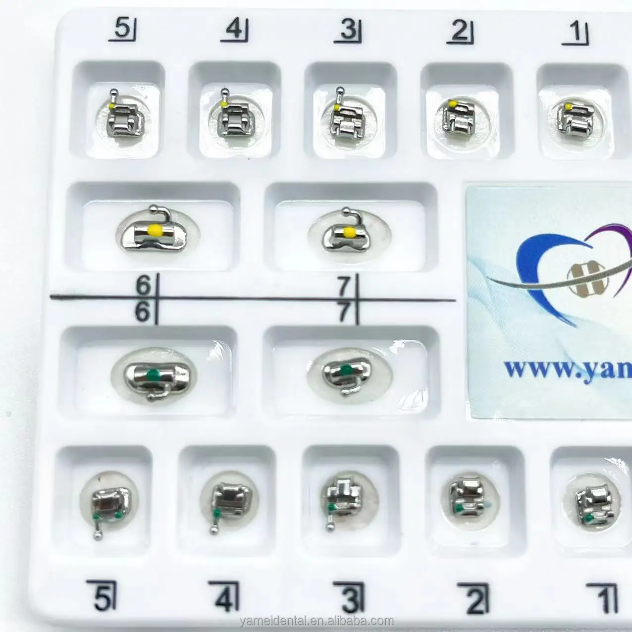 Yamei Orthodontic Plus 5 022 High/Mid/Low Torque Passive Self-Ligating Braquets Ortodoncia Buccal Tube Orthodontic