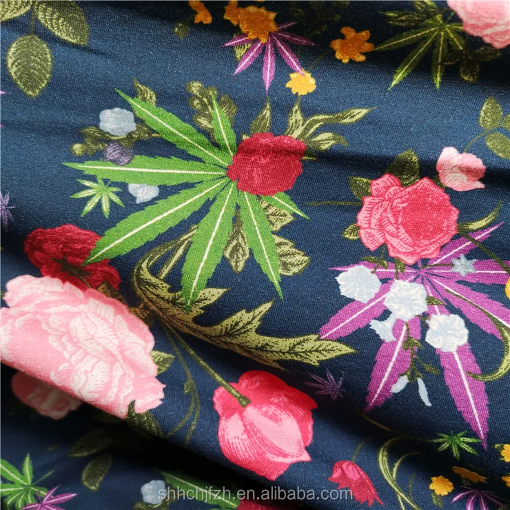 Customized Printed Lycra Cotton Printed Fabric