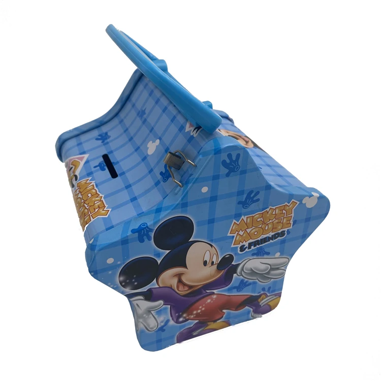 Good Quality Metal Tin Packaging Piggy Bank Money Box With Cartoon Character