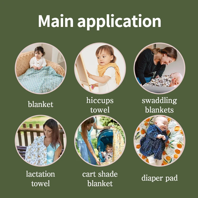 Latest pattern muslin baby blanket	soft bamboo cotton swaddle blankets muslin nursing cover