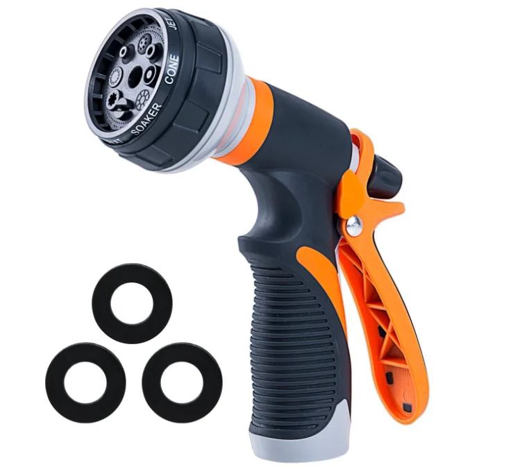 High Water Pressure 8 Multi Function Garden Hose Nozzle Spray water