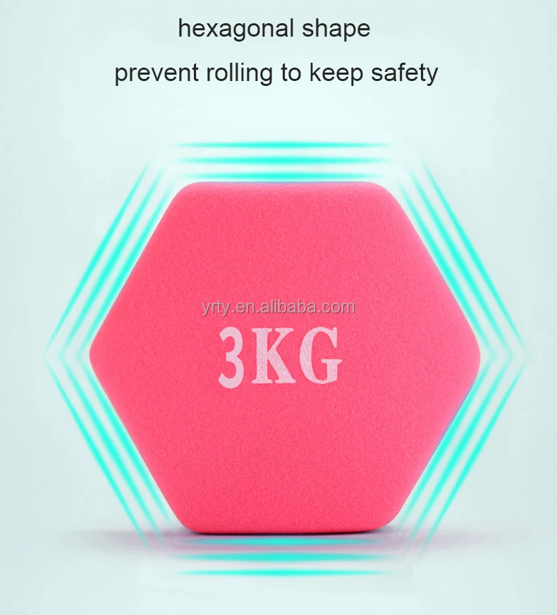 Фабричное высококачественное оборудование для силовых тренировок в тренажерном зале чугунная гантель без весов Неопреновая Шестигранная
