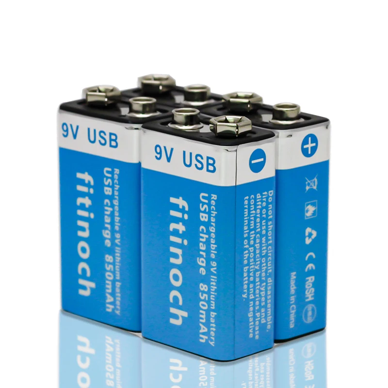 2023 новые продукты портативная перезаряжаемая USB Type-c аккумуляторная батарея 6f22 9 В 850 мАч литиевая