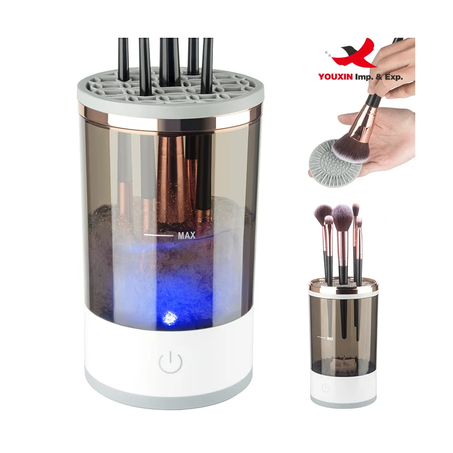 Private label automatic electric ultrasonic makeup brush cleaner and dryer machine
