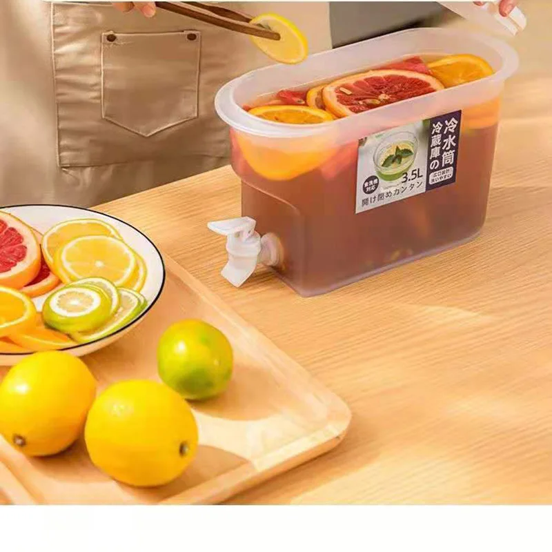 Cold kettle refrigerator Cool Kettle 3.5L Teapot Clear Plastic Cool Water Drink Pot With Faucet