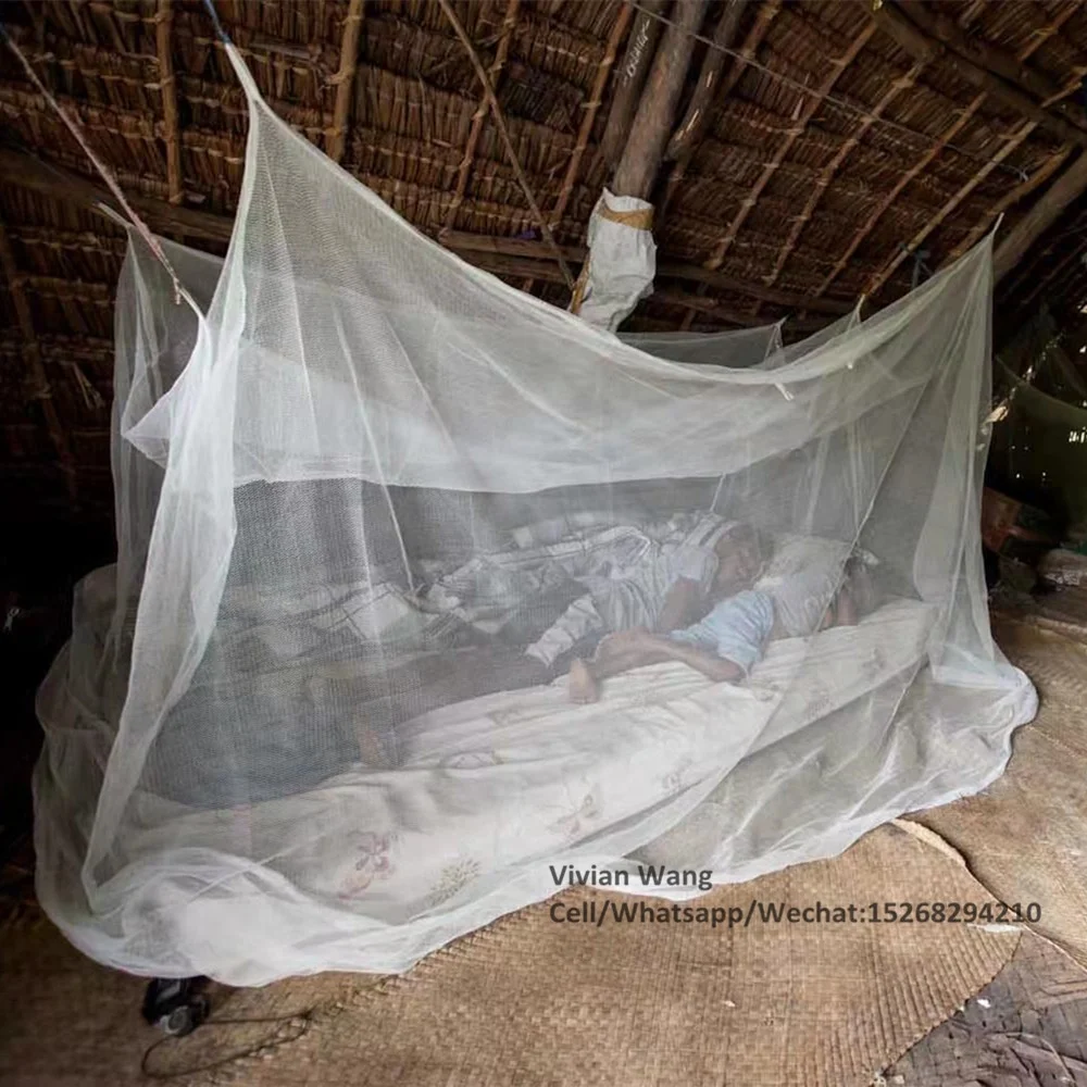 Africa mosquiteros long lasting impregnated mosquito nets (LLINs) 6 x 6 /6 x 7ft for Large King Size bed canopy