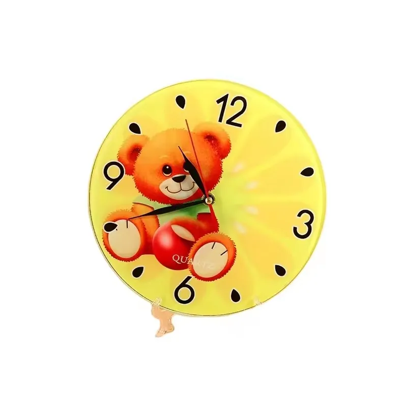 FastSub BL-27 Лидер продаж 20*20 см круглые пустые сублимационные печатные стеклянные часы