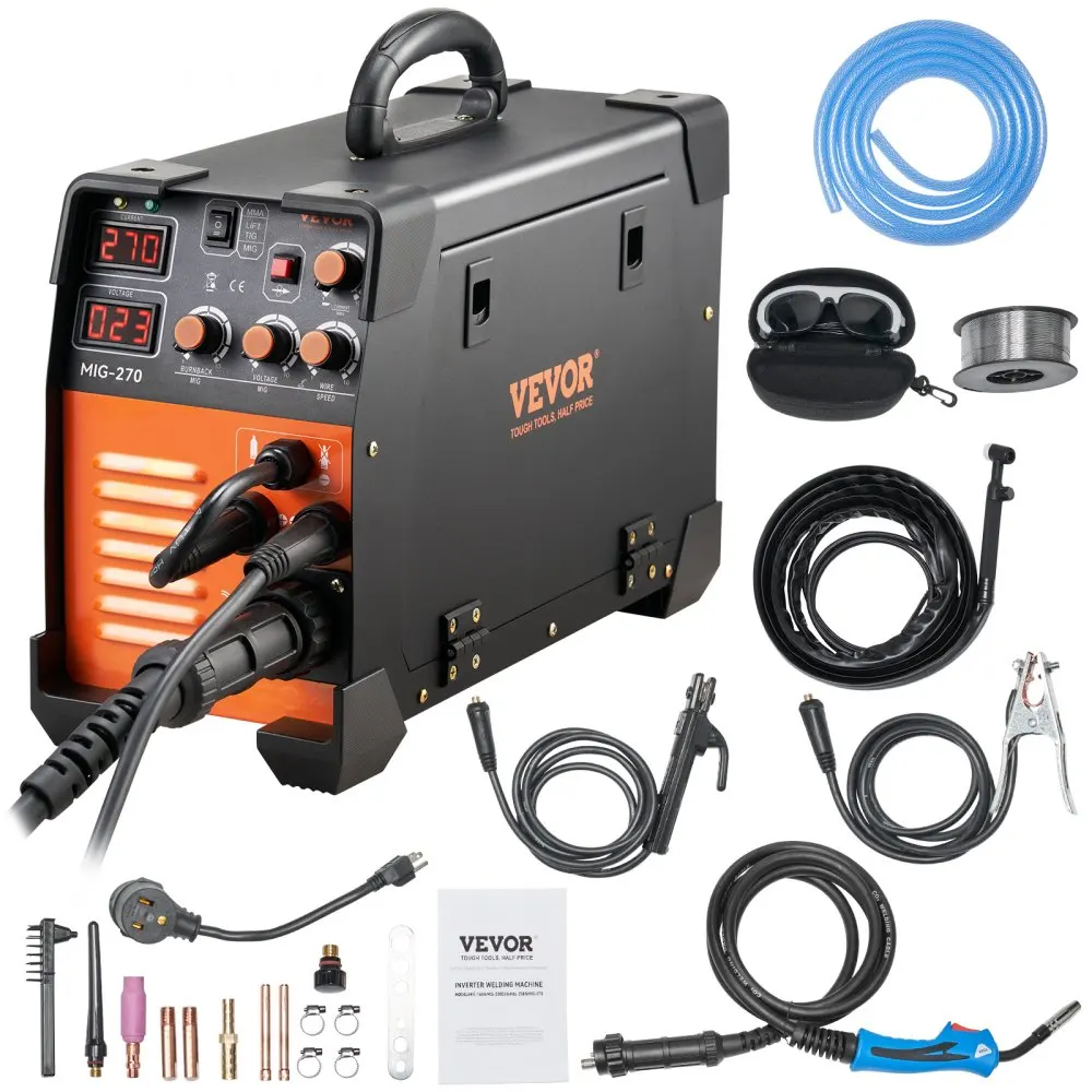 VEVOR 270A 3 in 1 Combo Welder 110V/220V MIG MMA TIG Welding Machine Versatile 270 Amp Mig Welder