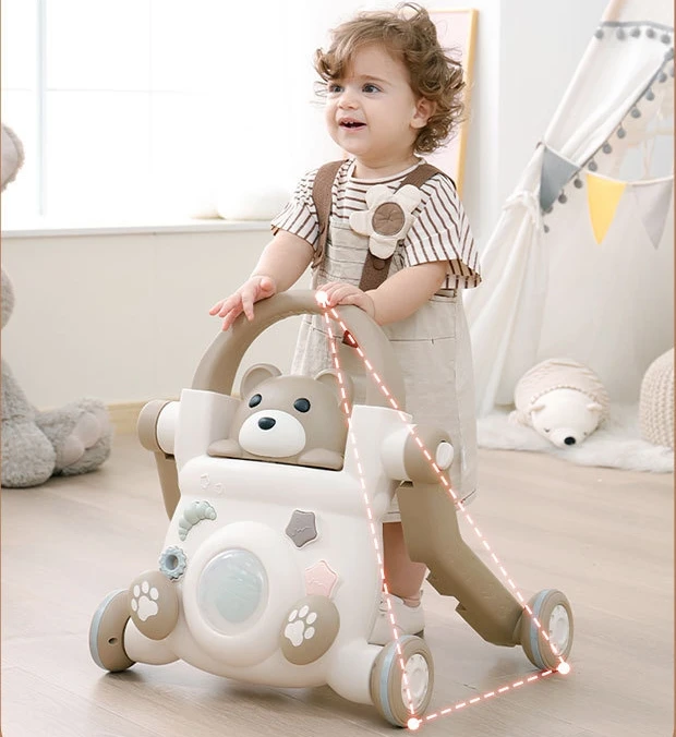 Anti-rollover learning to walk multifunctional walker suitable for boys and girls from 6 to 24 months Made in China wholesale