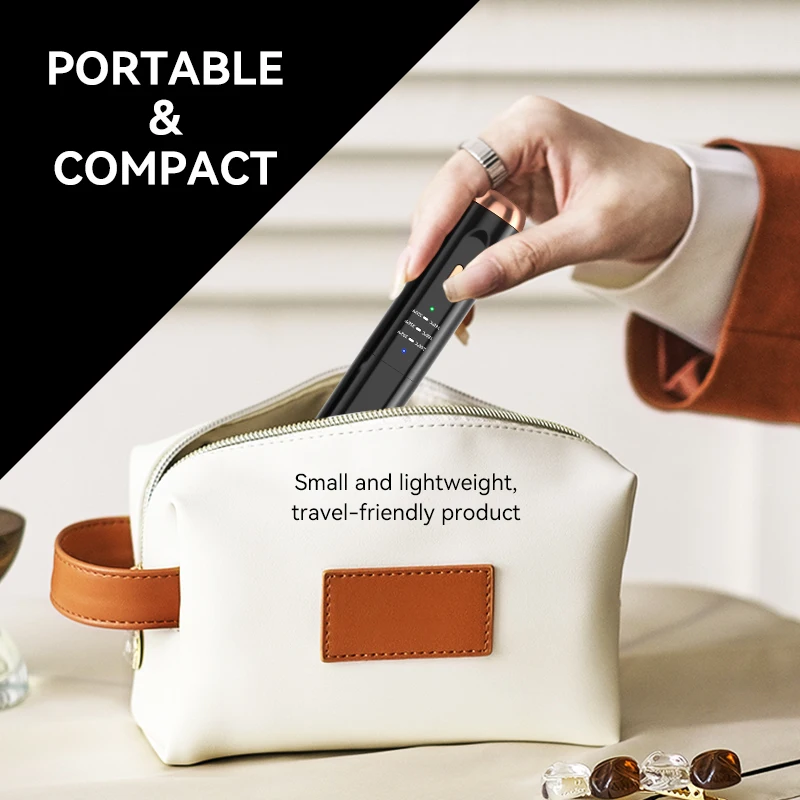 New Design 55W Portable Beard Cordless Electric Hair Straightening Brush USB Rechargeable Hair Straightener Comb For Home Use