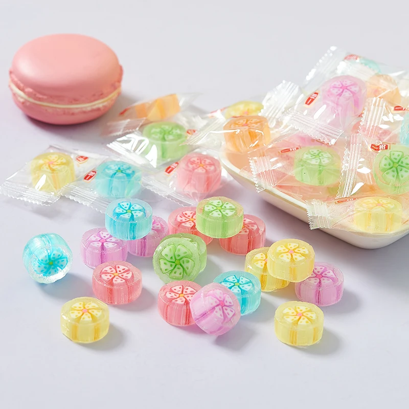 Wholesale Colorful hard Candy Fruit Shaped  Manufacturer With High Quality Fruit handmade candy