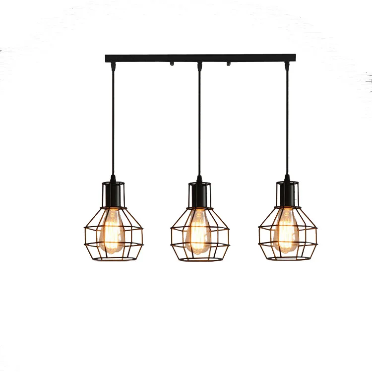 American Vintage Industrial Pendant Lamp Rustic Designed Edison Metal Hanging Lamp E27/E26