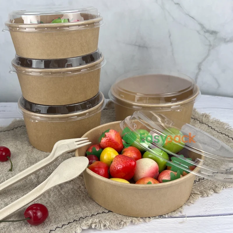 32oz 1000ml paper bowl craft paper bowl waterproof salad bowl