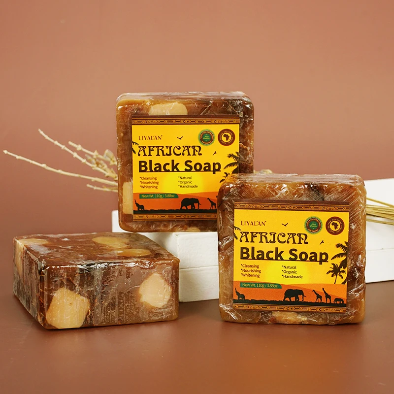 Handmade Soap Natural Face Anti-acne Whitening Acne Treatment Dark Spot Remover African Black Soap