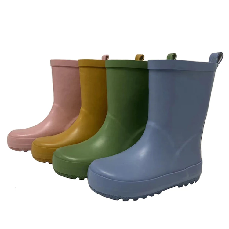 Top Deals on Bulk Orders OEM & ODM Custom Solid Color Waterproof Rain Boots for Boys and Big Kids