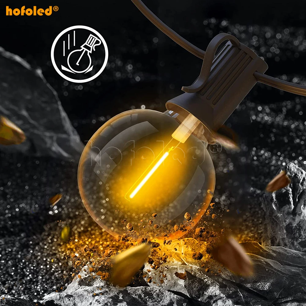 Wholesale Price Decoration Luces Led Holiday Lighting G40 Bulbs Outdoor Christmas LED String Light