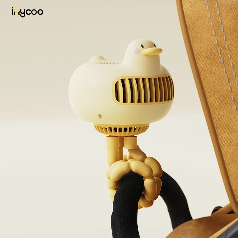 IMYCOO милый дизайн утка перезаряжаемый мини ручной вентилятор оптовая продажа электрический портативный зажим-вентилятор для детской
