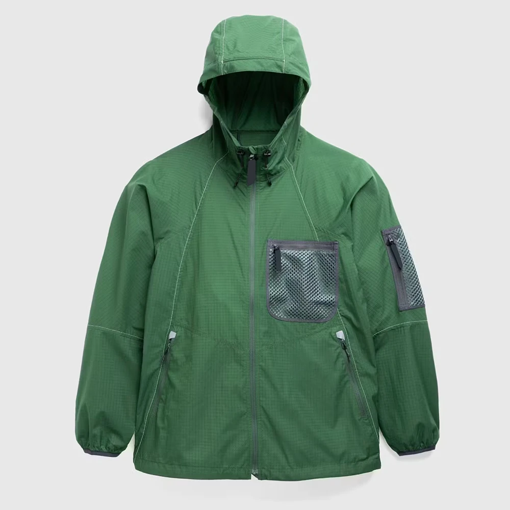 custom windbreakers running anorak logo work kids zippers windproof sport 90s pullover nylon windbreaker jacket for men